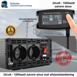 Quality Truck Inverter 24v AC / 220v DC 1500w Zuivere Sinus