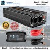 KWALITEITS TRUCK Omvormer 24v DC naar 220v AC - 1500w Zuivere Sinus