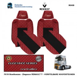 RENAULT T - Verstelbare Hoofdsteunen - ECO LEDER - STOELHOEZEN - ELEGANCE, PROD. SINDS 2014 FX19-UX19