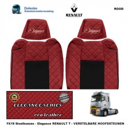 RENAULT T - Verstelbare Hoofdsteunen - ECO LEDER - STOELHOEZEN - ELEGANCE, PROD. SINDS 2014 FX19-UX19