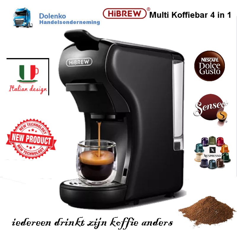 HIBREW DIE NEUESTE COFFEE SENSATION MULTI KAFFEE BAR 4 IN 1 FÜR DEN HAUSGEBRAUCH.