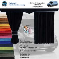 Bus Gordijnen Alcantara Stof 3 modellen van Eenvoudig tot Zeer Luxe Sets