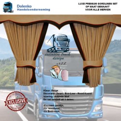 LUXE PREMIUM TRUCK GORDIJNEN DUBBELE ALCANTARA STOF 100% VERDUISTEREND
