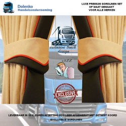 LUXURY PREMIUM TRUCK CURTAINS DOUBLE ALCANTARA FABRIC 100% BLACKOUT