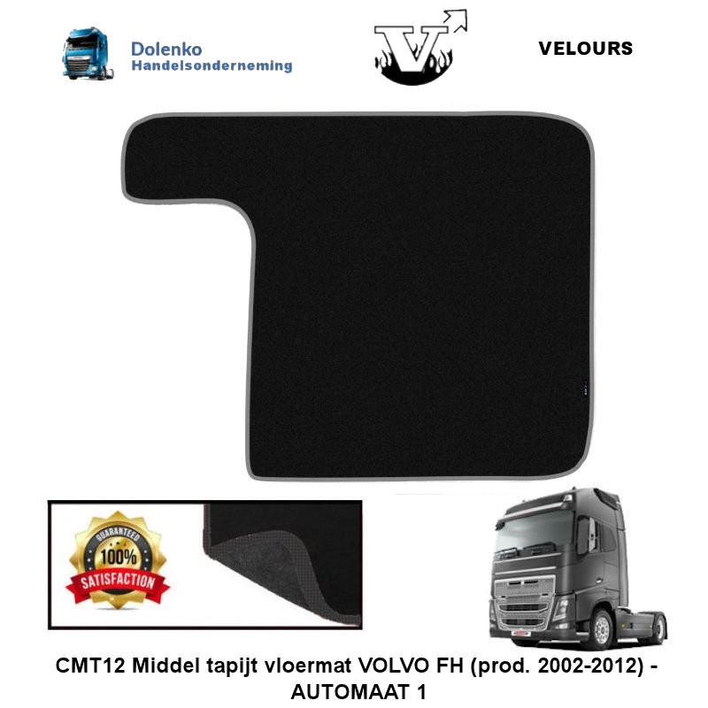 VOLVO FH3 (2002-2012) - HANDGESCHAKELD - MIDDEN TAPIJT VLOERMAT - CMT12