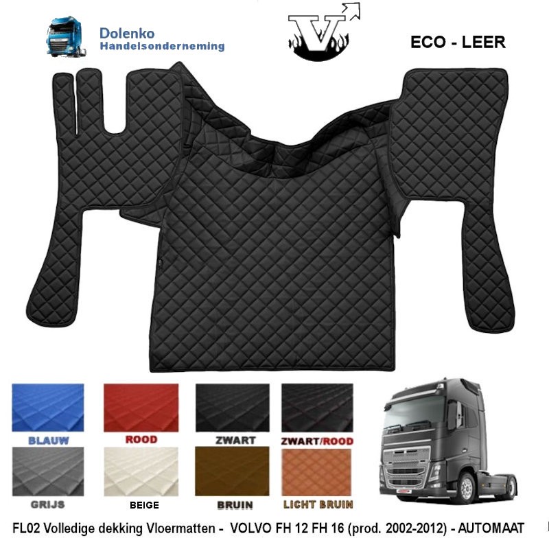 VOLVO FH3 2002 - 2012 AUTOMAAT  - Tunnelhoes en Vloermatten Fl02-SM02