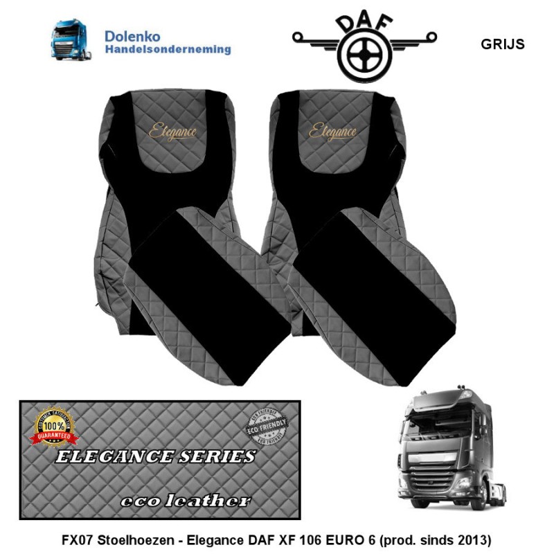 DAF XF Euro 6 - CF EURO 6 - ECO LEDER - Stoelhoezen - Elegance, prod. sinds 2013) FX07-UX07