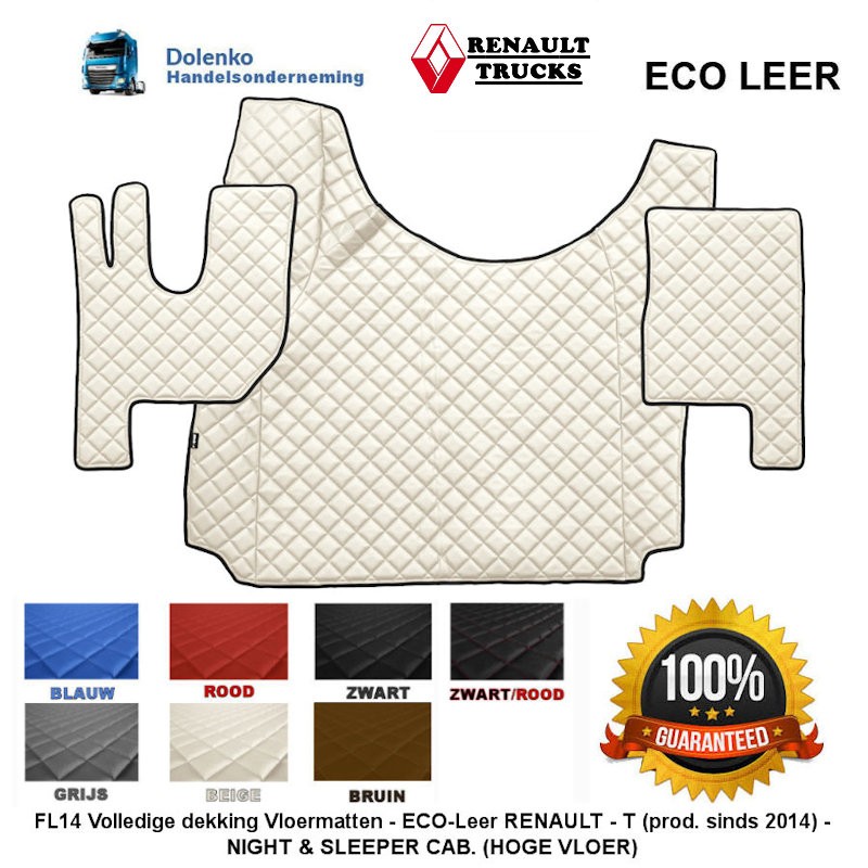 RENAULT T (01.2014-04.2021) Hoge Vloer Tunnelhoes en Vloermatten FL14-SM14