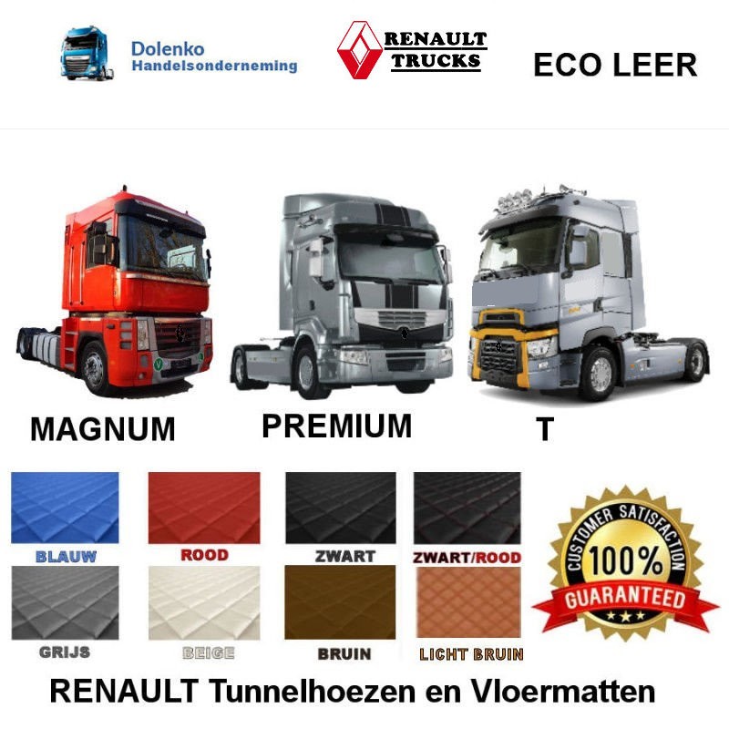 RENAULT ECO LEDER TUNNELABDECKUNGEN UND FUSSMATTEN VOLLSTÄNDIGE ABDECKUNG