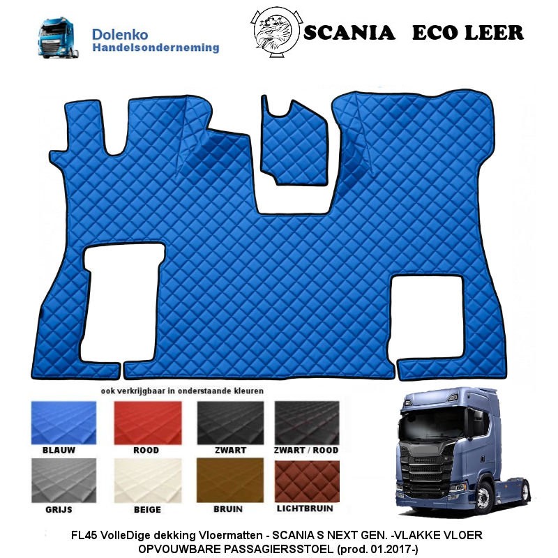 SCANIA S NEXT GEN Flat floor Tunnelcover and Floormats Foldable seat (01-2017-....) FL45-SM45