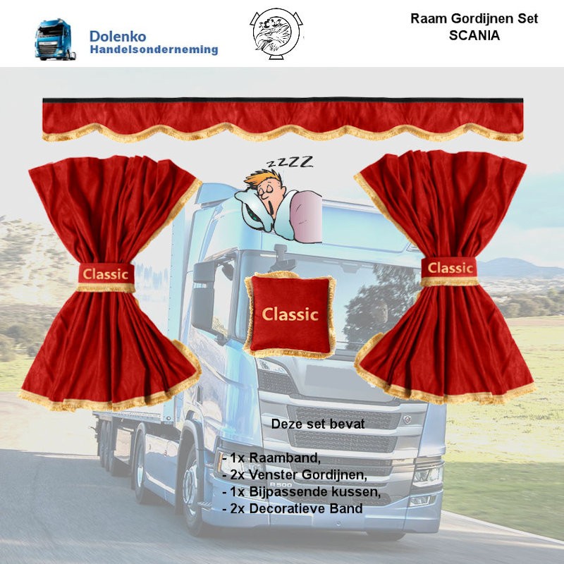 WINDOW CURTAIN SETS SCANIA SERIE R - G - P - NG