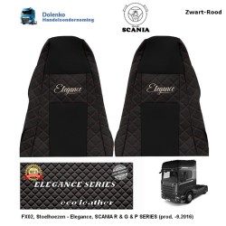 SCANIA R & G & P - ECO LEDER-Stoelhoezen - Elegance, (prod. voor 9.2016) (geintegreerde hoofdsteunen)