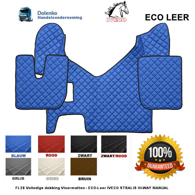 IVECO STRALIS HI-WAY - (01-2013-12-2016) MANUAL GEARBOX TUNNELCOVER EN FLOOR MATS FL28-SM28