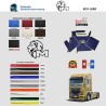 TUNNELCOVER AND FLOOR MATS FL52-SM52 SUITABLE FOR MAN TGX (2018-2020) MANUAL GEARBOX 1 DRAWER