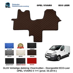 OPEL VIVARO II (2014-) 1+1  ECO LEATHER FLOOR MATS GL03-KL03