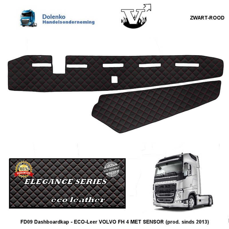 Dashboard Bekleding - ECO-Leer, VOLVO FH 4 MET SENSOR (prod. sinds 2013)