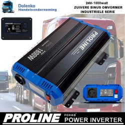TOP KWALITEIT TRUCK OMVORMER 24V DC NAAR 220V AC - 1800W ZUIVERE SINUS