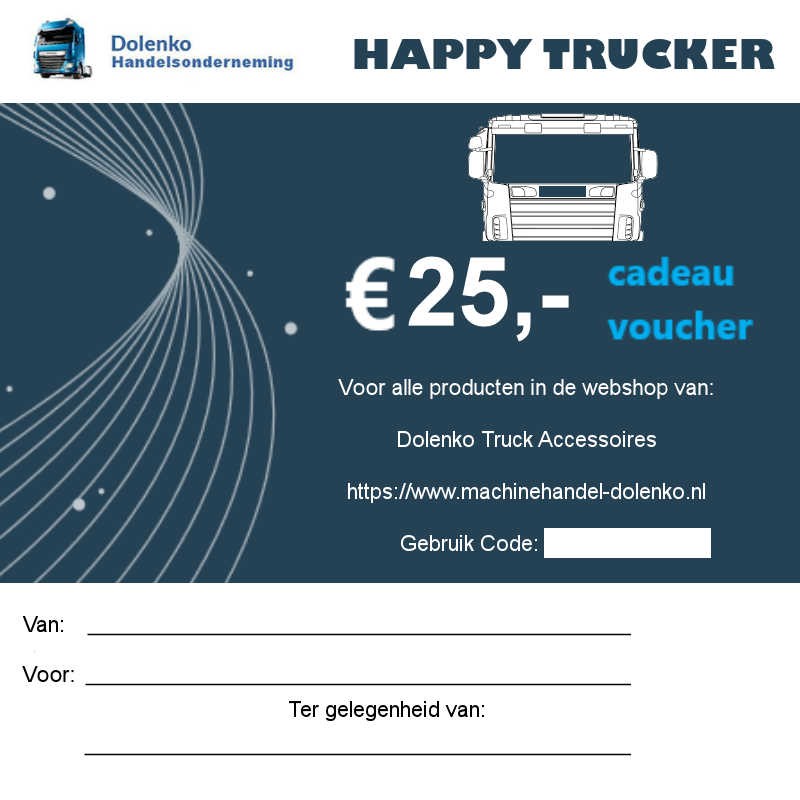 Cadeau Voucher voor de Trucker Leuk om te geven, leuk om te krijgen