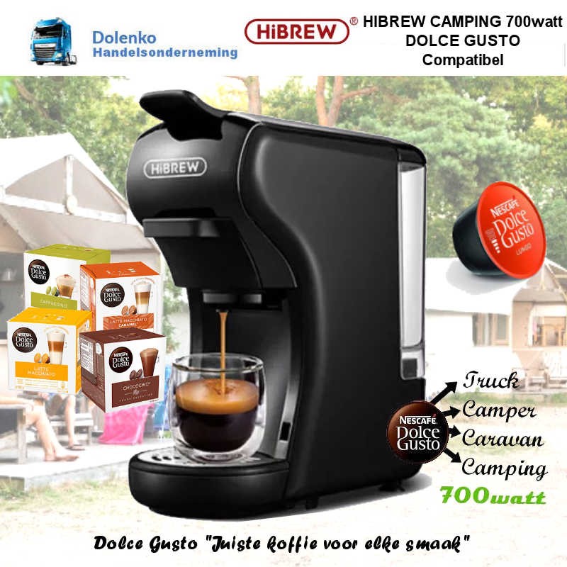 HIBREW DOLCE GUSTO CAMPING 700watt FÜR DEN MOBILEN GEBRAUCH