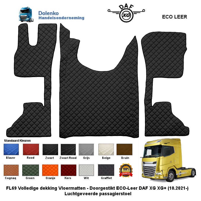 DAF XG / XG+ (2022-.....)  Engine tunnel cover and floor mats Automatic Suspenison Passenger Seat FL69-SM69