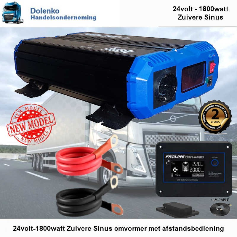 TOP QUALITY TRUCK INVERTER 24V AC / 220V DC 1800W CLEAR SINUS