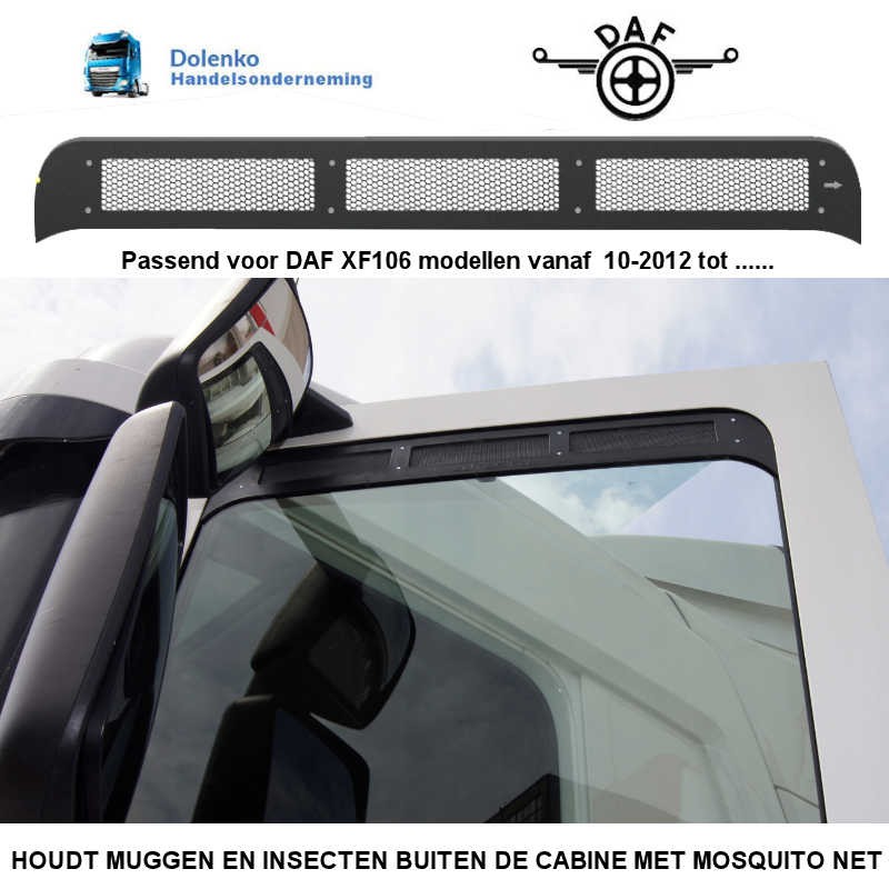Goede nacht slaapzacht, betere nachtrust met “Mosquito Net” passend voor DAF XF106