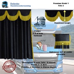 LUXE PREMIUM TRUCK GORDIJNEN DUBBELE ALCANTARA STOF 100% VERDUISTEREND