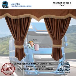 LUXE PREMIUM TRUCK GORDIJNEN DUBBELE ALCANTARA STOF 100% VERDUISTEREND