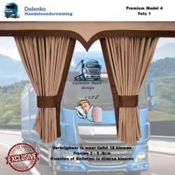 LUXE PREMIUM TRUCK GORDIJNEN DUBBELE ALCANTARA STOF 100% VERDUISTEREND