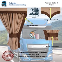 LUXE PREMIUM TRUCK GORDIJNEN DUBBELE ALCANTARA STOF 100% VERDUISTEREND