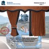 LUXURY PREMIUM TRUCK CURTAINS DOUBLE ALCANTARA FABRIC 100% BLACKOUT