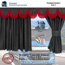 LUXURY PREMIUM TRUCK CURTAINS DOUBLE ALCANTARA FABRIC 100% BLACKOUT