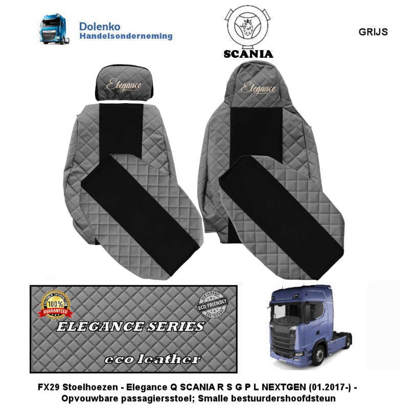SCANIA R / S / G / P / L NEXT GEN Leder Sitzbezüge - (prod. 01-2017 - ....) FX29-UX29