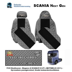 SCANIA R / S / G / P / L NEXT GEN Leather Seat covers - Elegance,  (prod. 01-2017 - ....) FX29-UX29