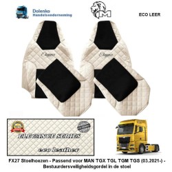 Sitzbezuge - Elegance Q, Passend für MAN TGX TGL TGM TGS (03.2021-) - Fahrersicherheitsgurt im Sitz FX27