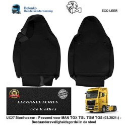 Sitzbezuge - Elegance S, Passend für MAN TGX TGL TGM TGS (03.2021-) - Fahrersicherheitsgurt im Sitz UX27