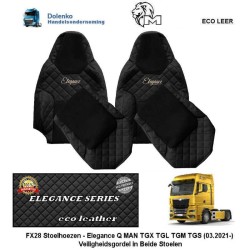 Chaircovers - Elegance Q, Suitable for MAN TGX TGL TGM TGS (03.2021-) - Seat belts in the seats FX28
