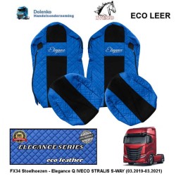 IVECO STRALIS S-WAY  ECO LEATHER- CHAIRCOVERS - ELEGANCE, (03.2019-03.2021) FX34-UX34