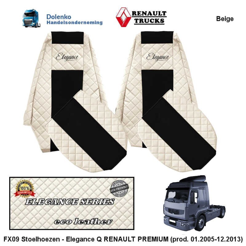 RENAULT PREMIUM II - ECO LEATHER - SEAT COVERS - PROD. (2005-2013) FX09-UX09