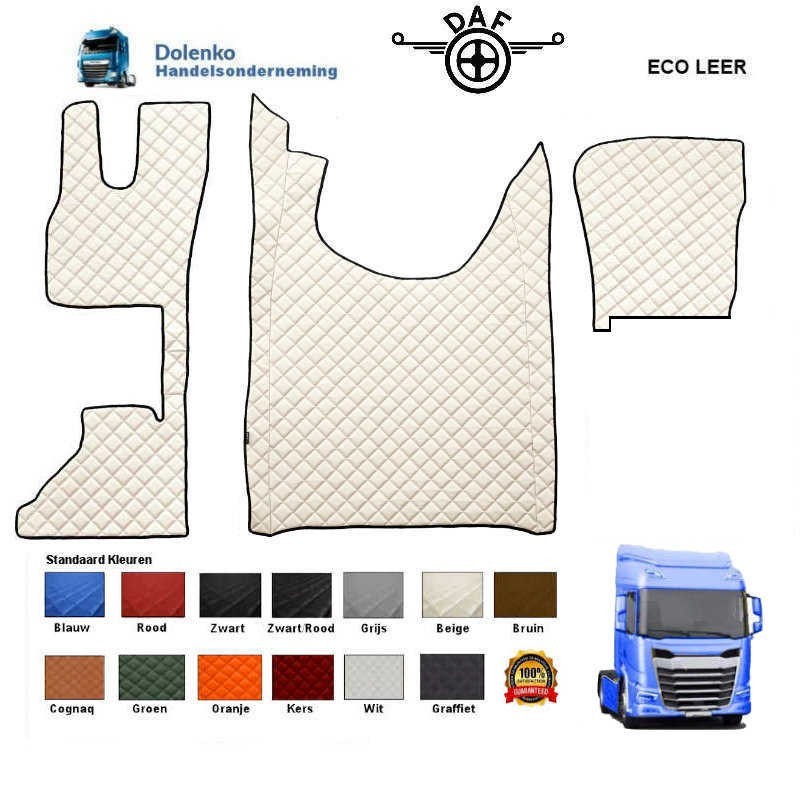 DAF XF NG Engine tunnel cover and floor mats Automatic Suspension or Fixed Co-driver seat FL70-SM70