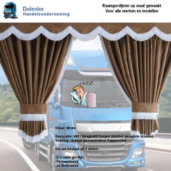 STANDAARD TRUCK GORDIJNEN ALCANTARA STOF GEVOERD