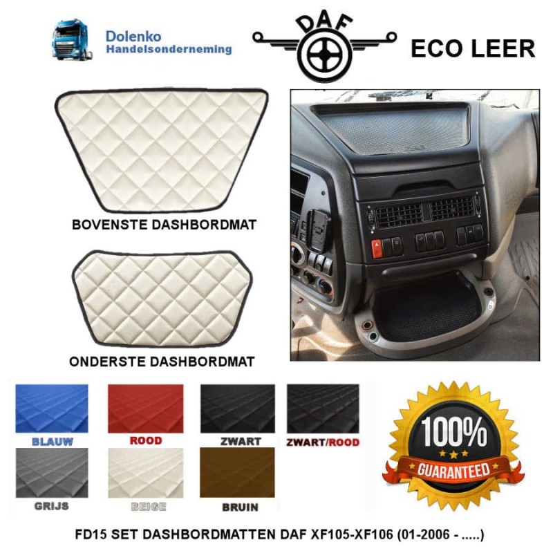 Dashboard Matten - ECO-Leer, DAF XF 105 - XF 106 (prod. 2006-)