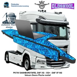 PK79V hele lengte tafel DAF XG -XG+-XF-NG (2021-....) met Velours in Deense Pluche Motief