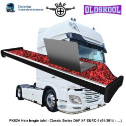 PK62V HELE LENGTE TAFEL  DAF XF EURO 6 (01-2014-....) MET VELOURS IN DEENSE PLUCHE MOTIEF