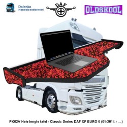 PK62V HELE LENGTE TAFEL  DAF XF EURO 6 (01-2014-....) MET VELOURS IN DEENSE PLUCHE MOTIEF