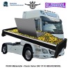 PK08V, Center Dashboardtable (Old Skool Series) for: DAF CF 85 NEW MODEL WITH VELOR IN DANISH PLUSH MOTIF