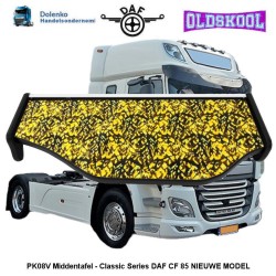 PK08V, Center Dashboardtable (Old Skool Series) for: DAF CF 85 NEW MODEL WITH VELOR IN DANISH PLUSH MOTIF