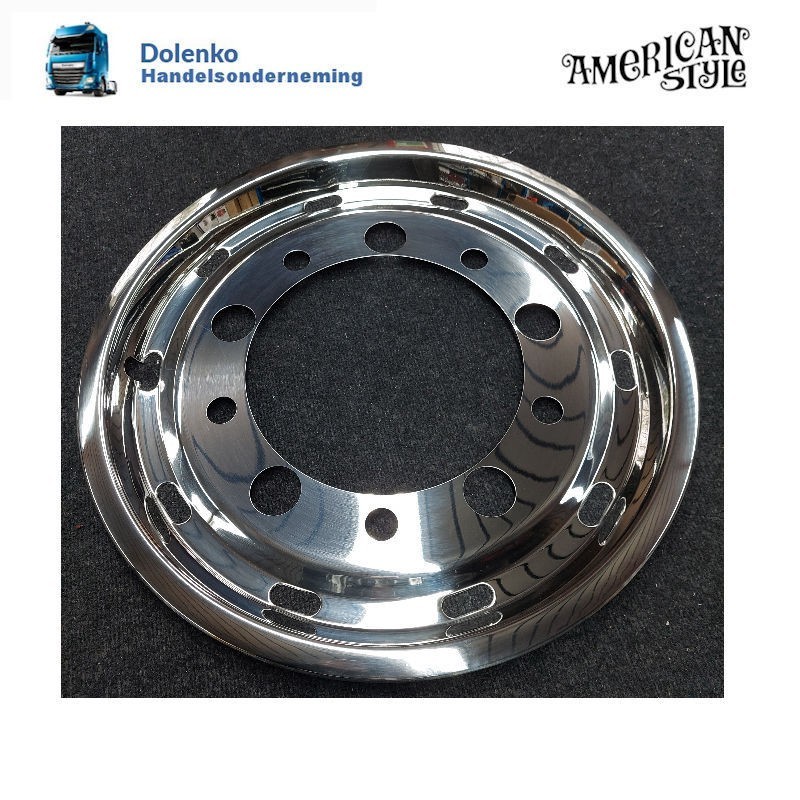 22,5" x11,75"  Felgenkappe, Radblende  fur die Vorderachse LKW,  - ET120 - ET130 -ET135, Edelstahl.