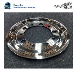 22,5" x11,75" Wielschaal voor voorvelg  - ET120 - ET130 - ET135, roestvrij staal.