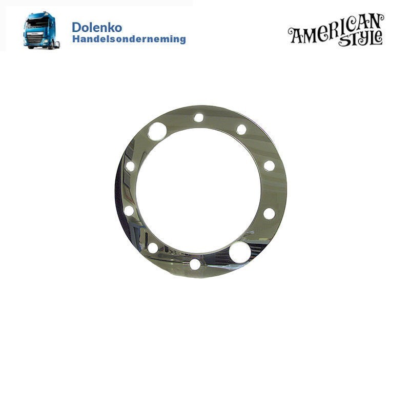 22.5" Safety ring, Driven axle, 10 holes, pitch 335mm, thickness 1mm, stainless steel